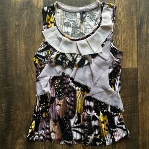 Anthropology Ruffle Tank Top